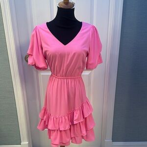 Lilly Pulitzer Pink Ruffle Mini Dress